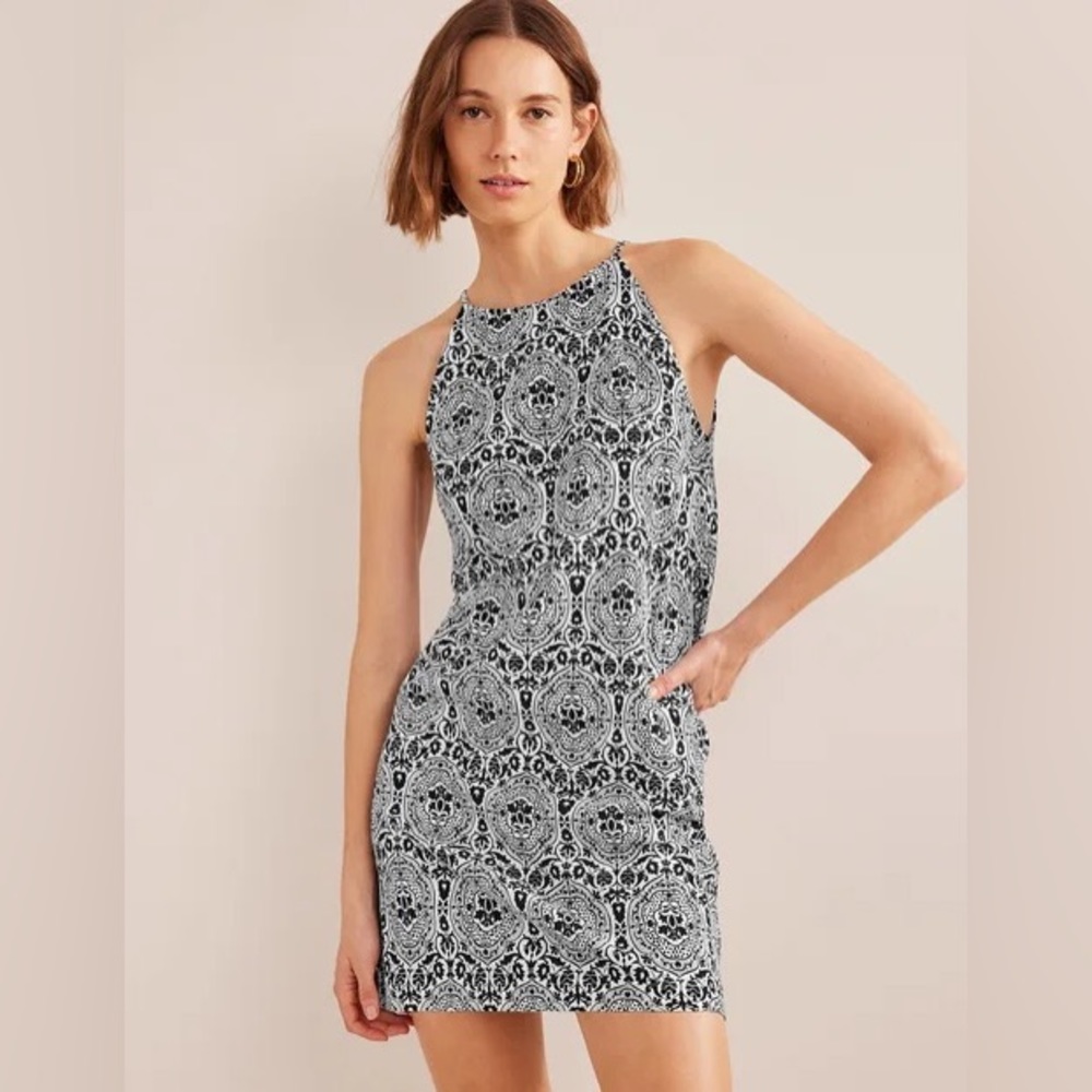 BODEN Racer Neck Jersey Mini Dress